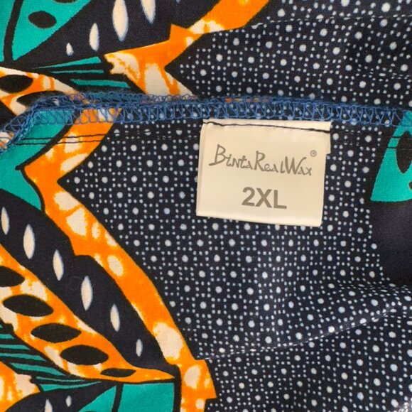 Binta Real Wax African Print Peplum Hi-Low Top | Size 2XL | New - Picture 8 of 9
